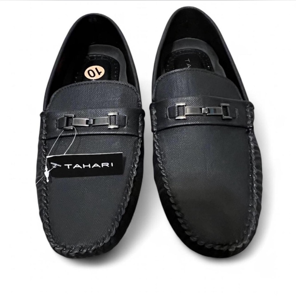 Brand‎ New With Tags Tahari Black Slip on Driving Loafer Shoes Men’s Size 10